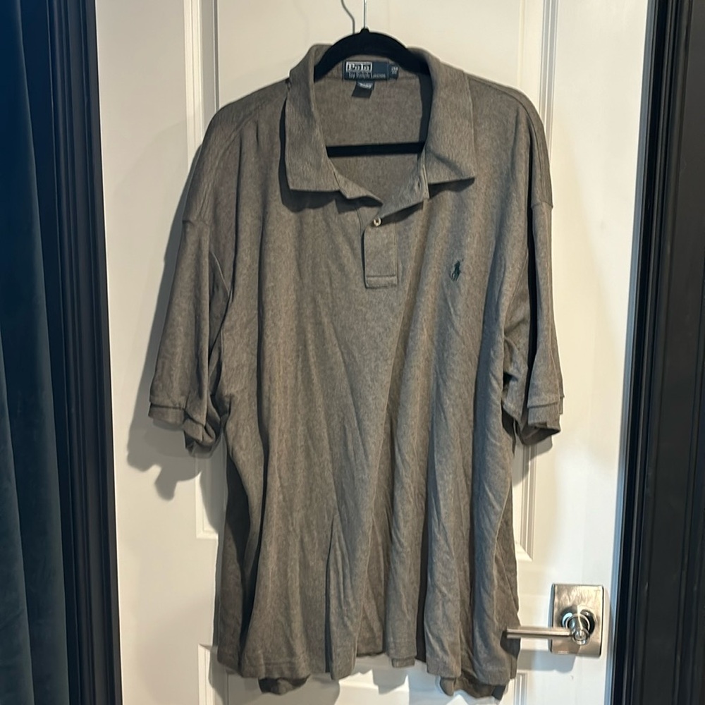 Polo Ralph Lauren grey brown button up 2XB